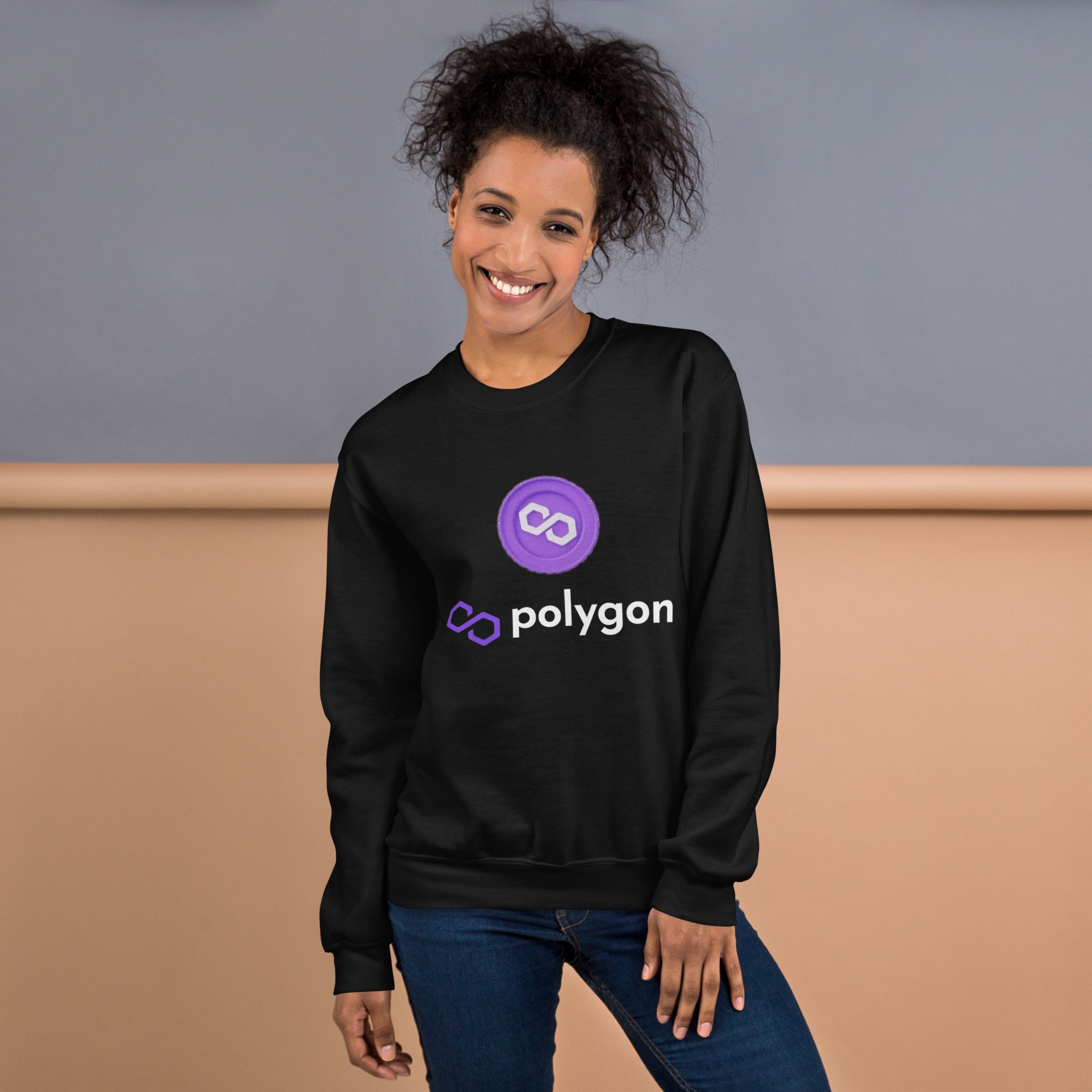 Unisex Sweatshirt Crypto Polygon Coin