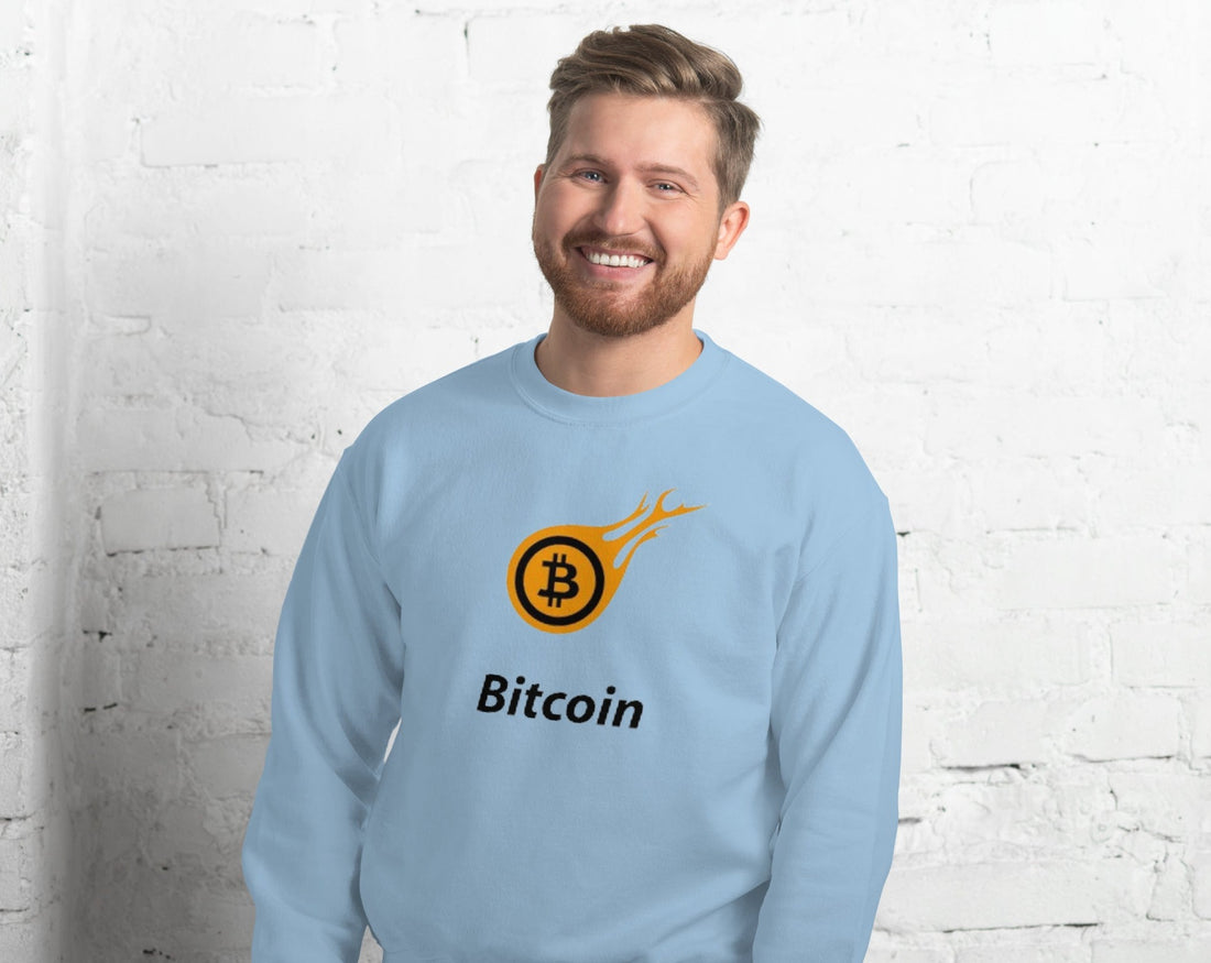 Unisex Sweatshirt Crypto Bitcoin Fire