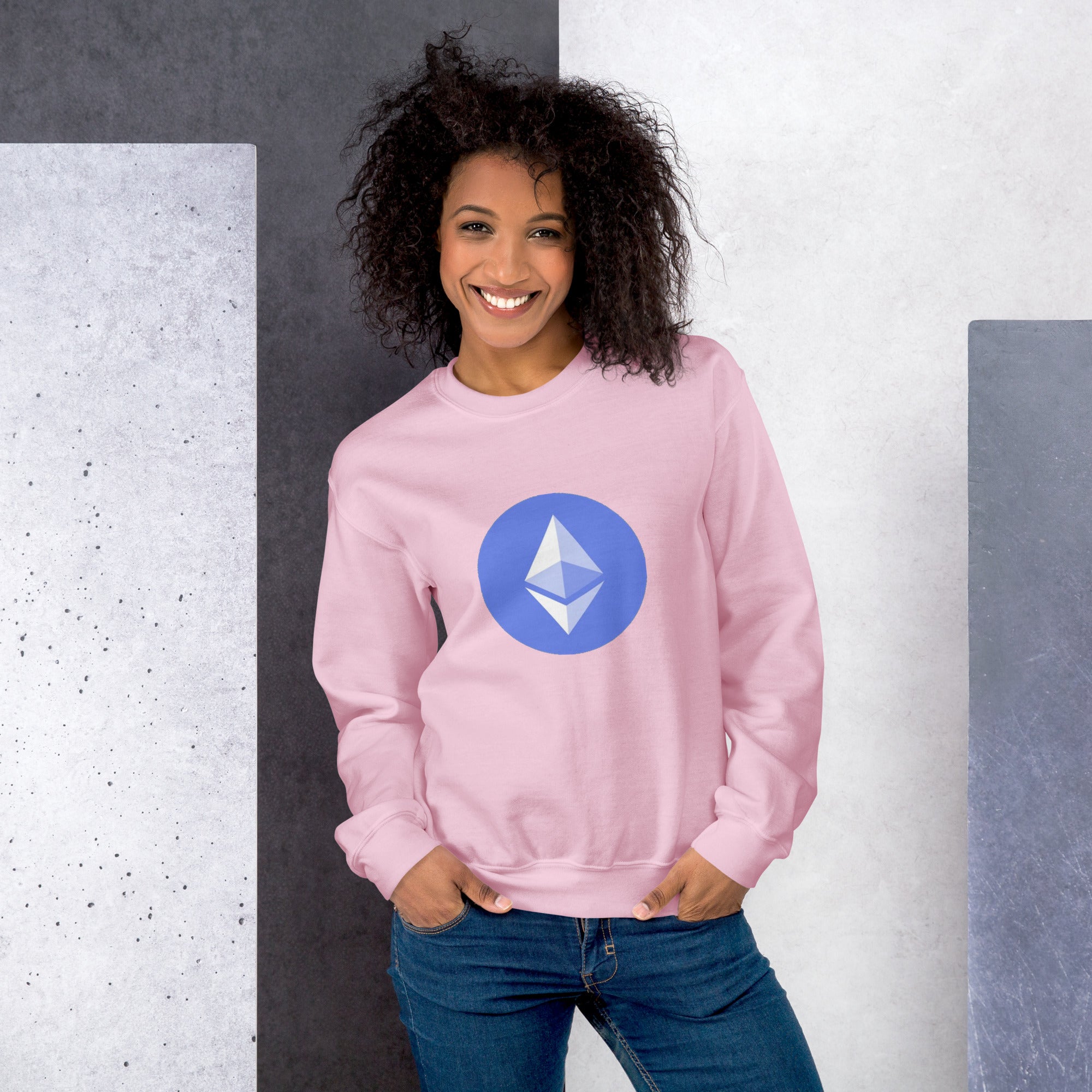 Unisex Sweatshirt Crypto Eth Blue