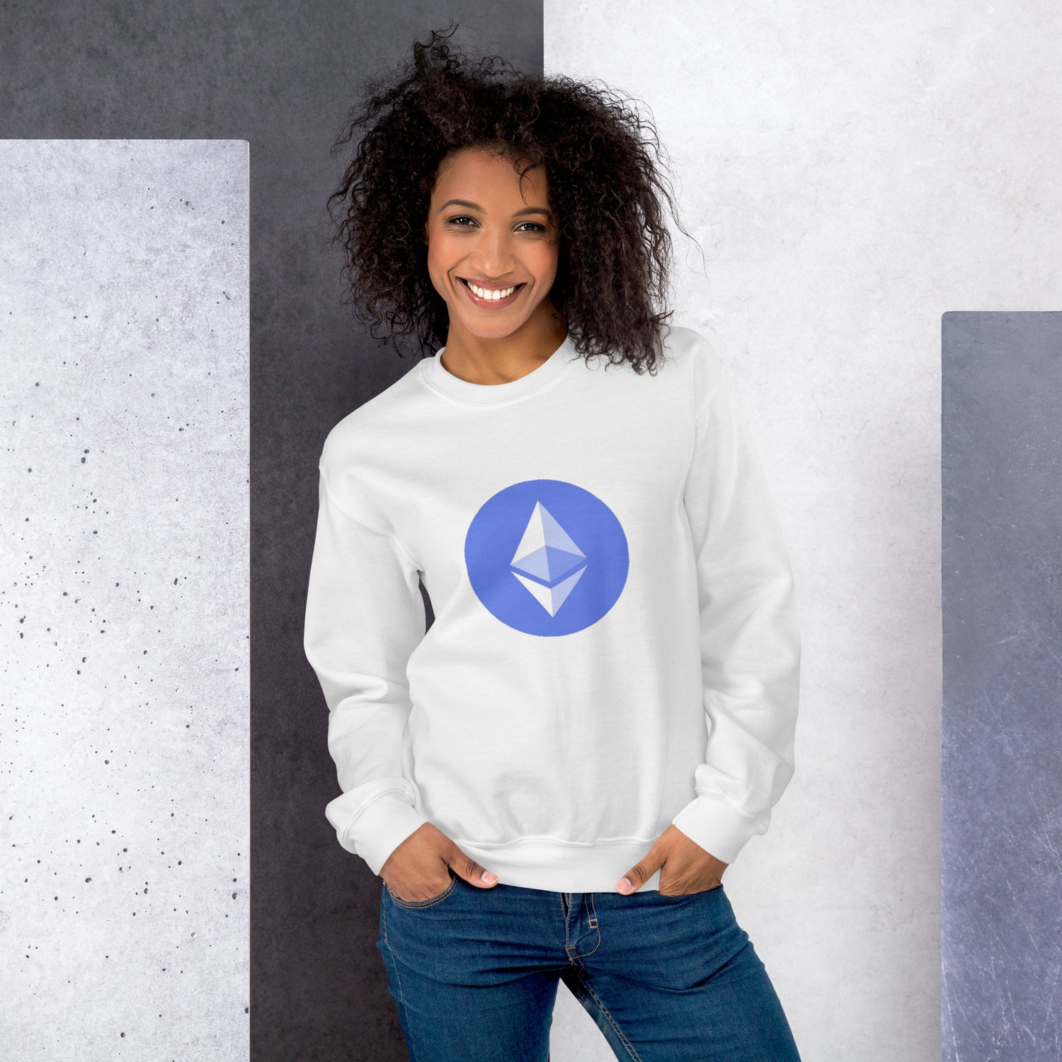 Unisex Sweatshirt Crypto Eth Blue